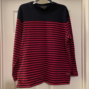 🆕 Brooks Brothers Men’s Shirt XL Navy and Red  NWOT